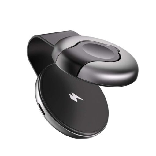 SlimWin Mini 3 az 1-ben vezeték nélküli, töltő félig nyitott állapotban, kerek forma
