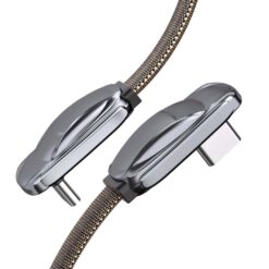 SlimWin USB-C – USB-C 240W / 480 Mbps Gyorstöltő- és Adatkábel – L-Alakú, autó formájú töltőkábel, oldalnézetből