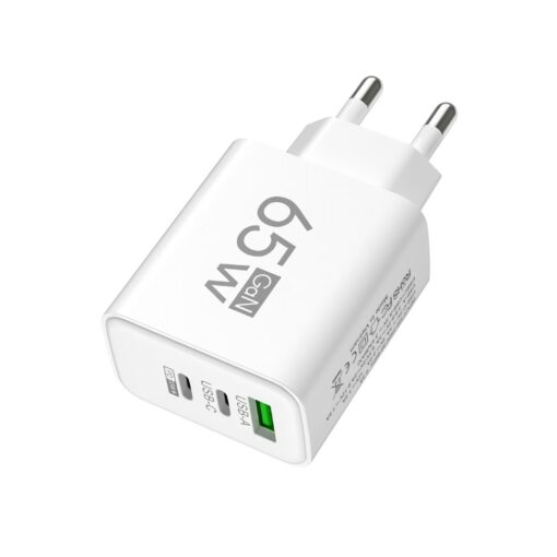 SlimWin 65W GaN nagy teljesítményű fali hálózati töltő - 3 portos USB-A + 2 x USB-C PD 3.0