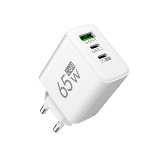SlimWin 65W GaN nagy teljesítményű fali hálózati töltő - 3 portos USB-A + 2 x USB-C PD 3.0 - Image 3