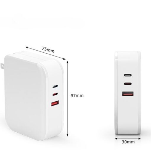SlimWin 160W GaN Ultra Gyors Laptop Töltő -  3 Portos Type-C1: PD 140W, Type-C2: PD 20W, USB-A: 20W - Image 4