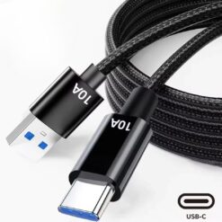 SlimWin USB-C 120W 10A-es Gyorstöltő és Adatkábel 480Mbps - 1m