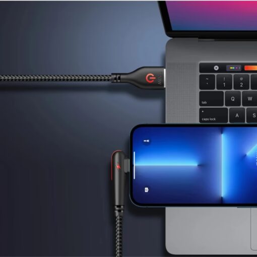 SlimWin USB-C 120W 6A-es Gyorstöltő és Adatkábel 480Mbps - Image 4
