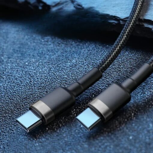 SlimWin USB-C-USB-C 120W Gyorstöltő és Adatkábel 480Mbps - Image 3
