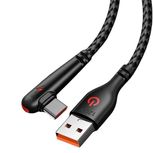 SlimWin USB-C 120W 6A-es Gyorstöltő és Adatkábel 480Mbps - Image 2